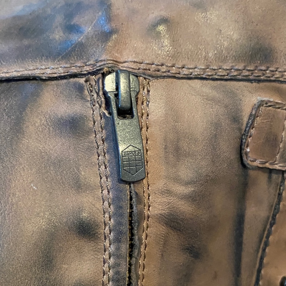 Vince Camuto Distressed Brown Leather Boots - Picture 6 of 9